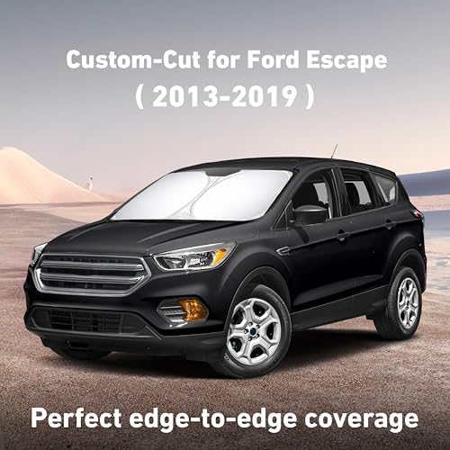 EcoNour Windshield Sunshade Compatible for Ford Escape 2013-2017 2018 2019 - Image 2