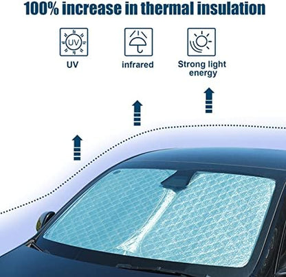 6 Layers Front Windshield Sun Shade for Toyota Tacoma 2016-2023 - Image 4