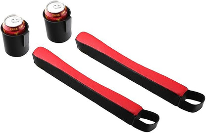 Supin 2 Prices Car Seat Gap Filler Pad PU Leather Console Side Pocket Organizer and one Cup for Cellphone Wallet Coin Key (Black+Red) - Image 4