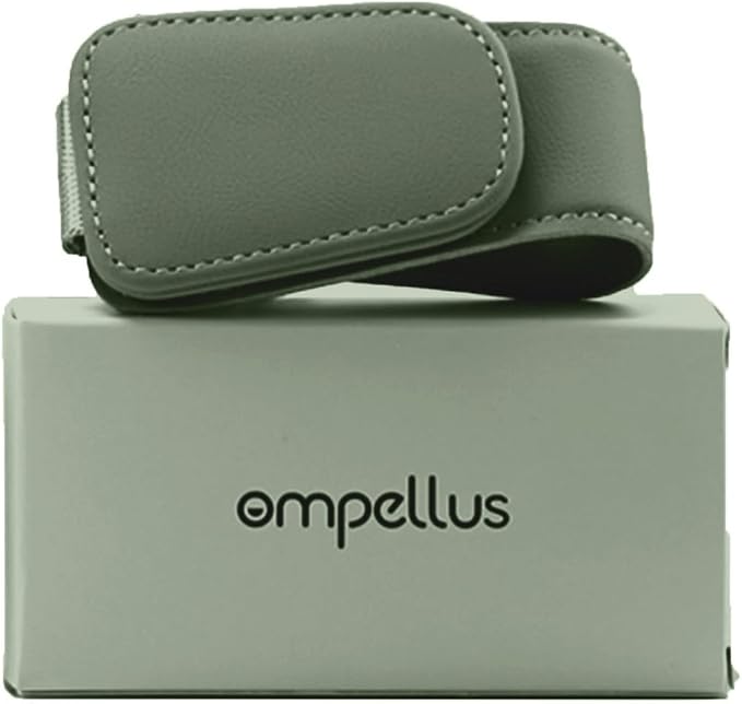 Magnetic Leather Car Sunglass Holder, Visor Sunglasses Holder Clip, 1 Pack | Suitable for Different Size Eyeglasses, Easy Opreation, Car Organziation Accessories by Ompellus