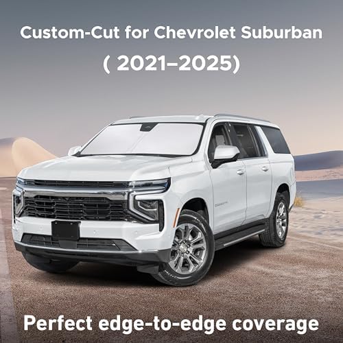 EcoNour Windshield Sunshade Compatible for Chevrolet Suburban 2021-2025 - Image 2