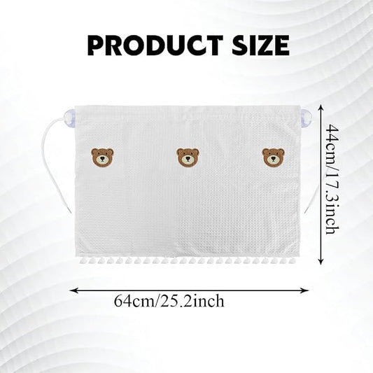 Car Side Window Sun Shade Privacy Curtain for Baby, Car Window Screen, 25"x18" Sun Protection Curtain, Blackout UV Protection Window Shades with Suction Cup for Back Seat (Three Bears) - Image 2