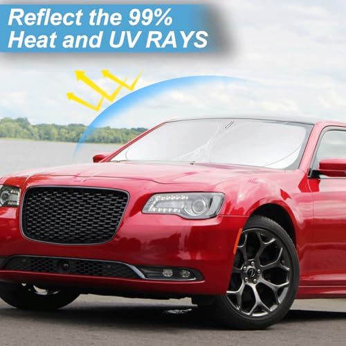 Windshield Sun Shade for Chrysler 300 300C 2011-2023 2024 2025 Sun Visor - Image 2