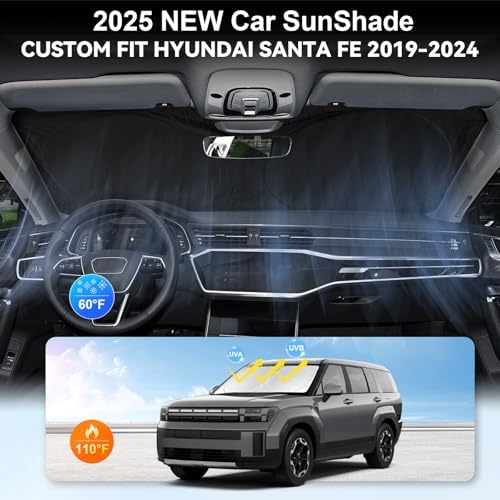Windshield Sun Shade for Hyundai Santa Fe 2019-2023 Sunshades Car Window - Image 4