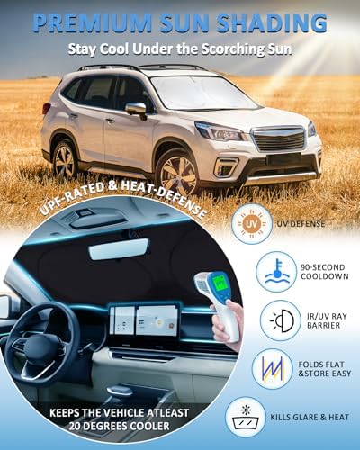 Sun Shade for 2014 2015 2016 2017 2018 Subaru Forester Windshield Sunshade - Image 2