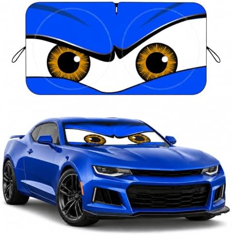 Car Windshield Sun Shade, Universal Fit Compact Sedan SUV, Monster Blue by eygeufg