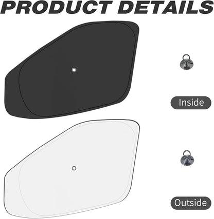 Front Side Window Sun Shade with Suction Cups for 2015-2024 Fo-rd Transit Van High and Medium Roof, Foldable Window Sunshade Sun Visor Protector, Side Shades Blocks UV Ray Heat, Pack of 2 - Image 5