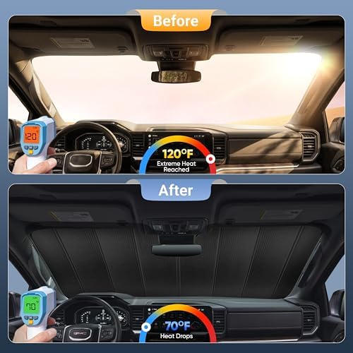 EcoNour Foldable Sun Shade Fit for Kia Telluride 2020-2023 2024 2025 - Image 2