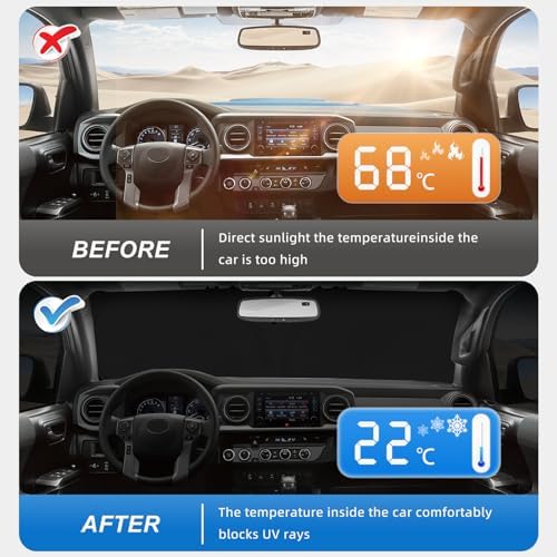 Windshield Sun Shade for Acura RDX 2013-2018 Sunshade Front Window Shade Custom Fit RDX Accessories Sun Visor Foldable Shade Blocks UV Rays Accessories - Image 6