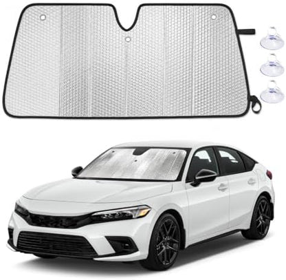 EcoNour Foldable Sun Shade Fit for Honda Civic 2022-2024 2025 2026 by EcoNour
