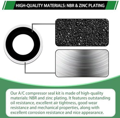 160PCS Air Conditioning Compressor Seal Washers Kit, A/C Gaskets - Image 5