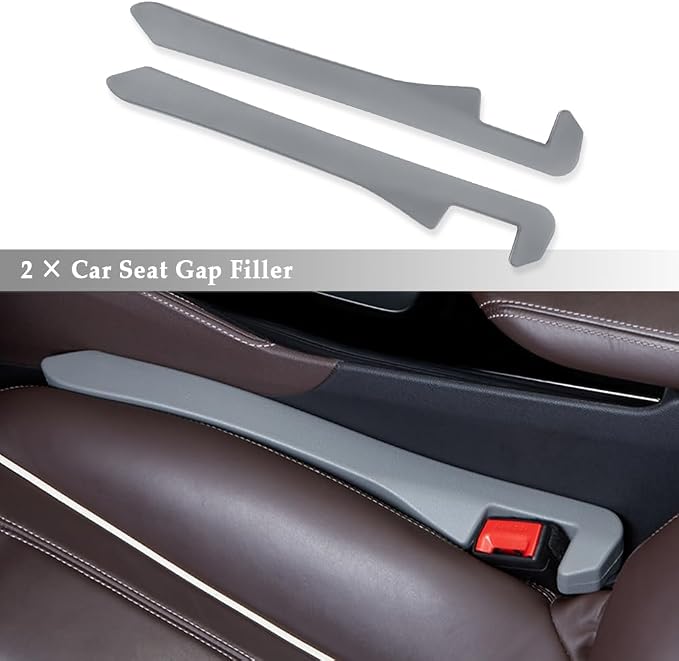 IHOTDER Super Flexible Car Seat Gap Filler,Durable Car Organizer Between Seats for Tightly Filling Seat Gaps,Universal CCar Side Seat Gap Filler CCar Accessories for Women & Men (Gray/2PCS)… - Image 3