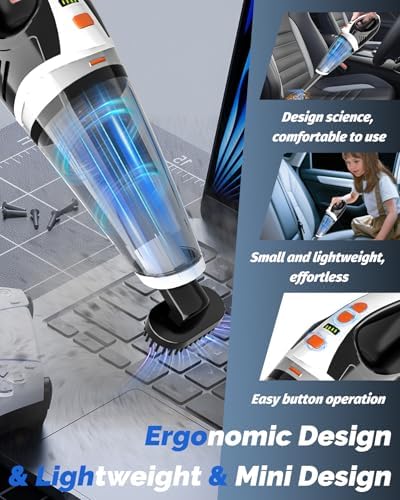 BRL Handheld Vacuum Cordless, 2 Modes with Powerful Suction, LED Light - Image 4