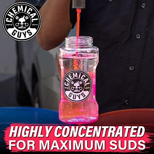 Chemical Guys CWS_101_16W Car Wash Starter Bundle - Maxi-Suds II Foaming Car Wash Soap, 16 oz, Cherry Scent + Green Chenille Wash Mitt (2 Items) Works on Cars, Trucks, SUVs, RVs & More - Image 4
