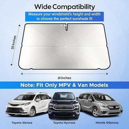 EcoNour Windshields Sun Shade for MPV, Car Front Windshields & Window Tint - Image 4