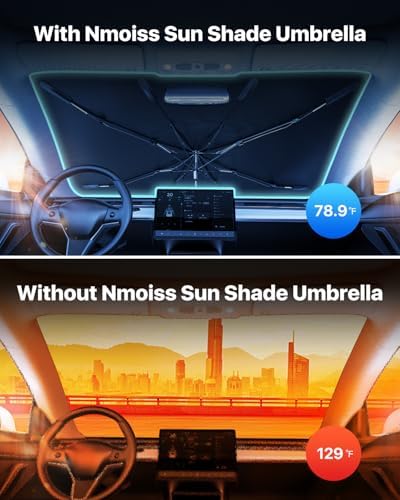 Nmoiss Windshield Sun Shade Umbrella [Vinyl Coating Heat Shield] - Image 2