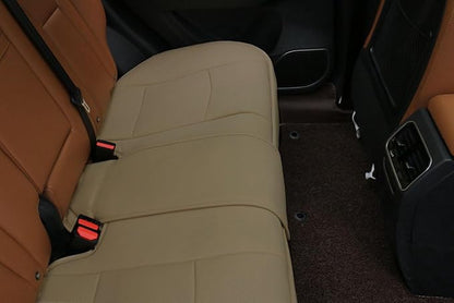 EDEALYN® 1 Pack Scalable (124-140cm) Back Seat Cover Car Seat Cover Seat Protector Rear Seat Bottom Cover Fits 90% of car - for Seat Bottom Only (Tan - Rear seat) - Image 3