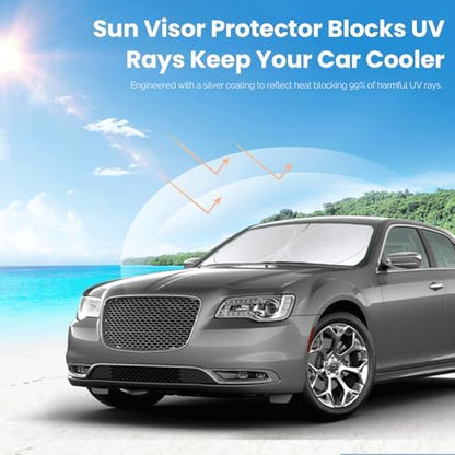 Windshield Sun Shade for Chrysler 300 300C 2011-2023 2024 2025 Sun Visor - Image 5