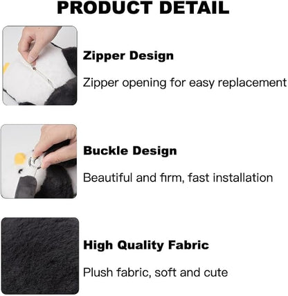 Penguin Car Tissue Holder Plush Cute Hanging Paper Towel Dispenser for Handle or Seat Back Soft Animal Design for Car Home Bathroom - Image 5