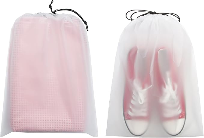 Vorspack Transparent Shoe Bags for Travel Large Clear Shoes Organizers Storage Pouch with Rope for Men and Women 26 Pack - Image 6