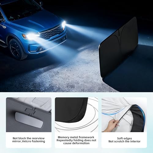 Windshield Sun Shade for Kia Sorento 2016-2026 Sunshade - Image 5
