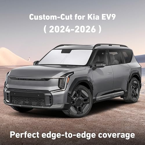 EcoNour Windshield Sunshade Compatible for Kia EV9 2024 2025 2026 - Image 2