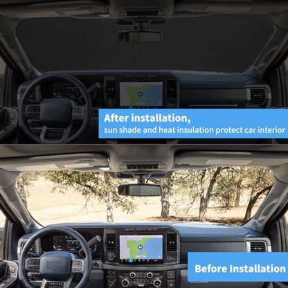 Windshield Sun Shade Car Sunshade Accessories Fit 2015-2020 Ford F-150 F150 - Image 3