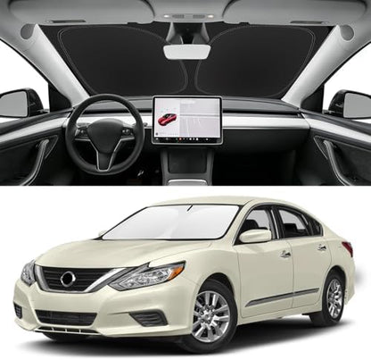 Custom Fit Windshield Sun Shade for Nissan Altima 2007-2018 by SLOGENTO