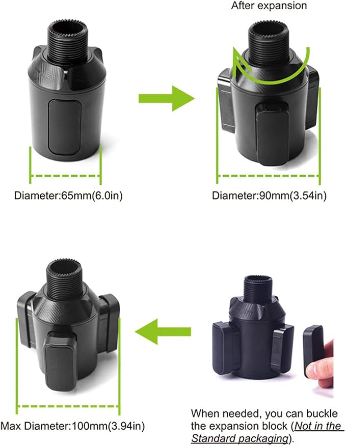 3 in 1 Car Cup Holder Expander with Adjustable Base, All Purpose Car Cup Holder and Organizer, Road Trip Essentials Car Accessories for Snack Bottles Cups Drinks (B03) - Image 7