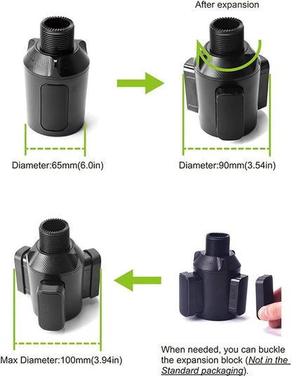 3 in 1 Car Cup Holder Expander with Adjustable Base, All Purpose Car Cup Holder and Organizer, Road Trip Essentials Car Accessories for Snack Bottles Cups Drinks (B03) - Image 7