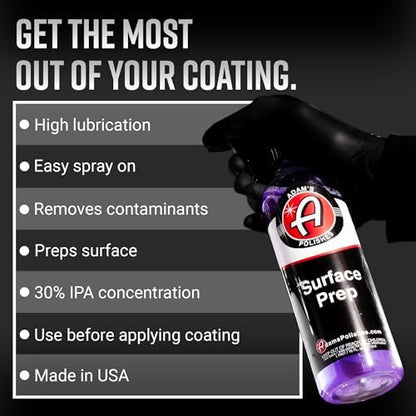 Adam's Polishes Surface Prep (4oz) - A Surface Cleanser Spray for Auto Paint Prep to Apply Any Ceramic Coating, Car Wax, or Spray Sealant | Use After Clay Bar, Car Wash & Orbital Polisher Treatment - Image 2