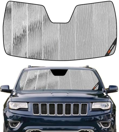 Pigenius Windshield Sun Shade for Jeep Grand Cherokee 2014-2021, Grand Cherokee WK 2022 Front Window Sunshade - AstraGuard by Pigenius