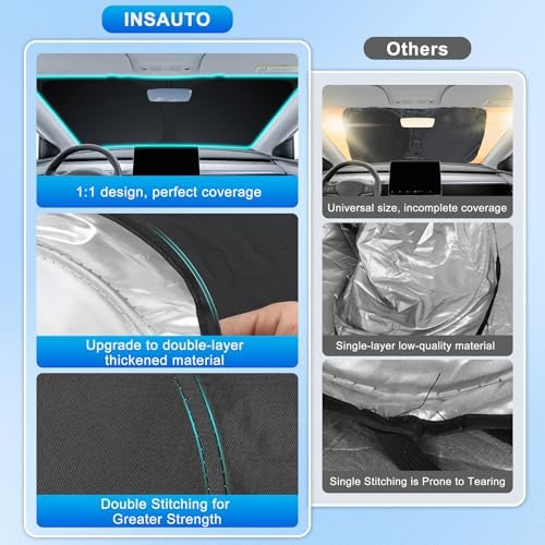 INSAUTO Custom Fit Windshield Sun Shade for Kia K5 2021-2026 - Image 5