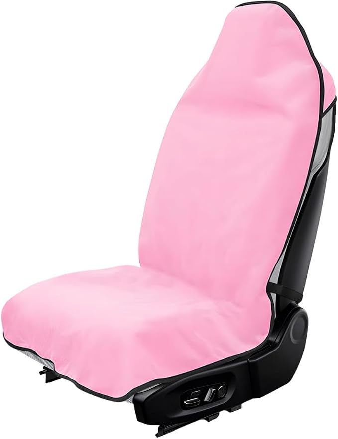 Car Towel Seat Cover, Waterproof Non-Slip Front Seat Protector for Post Gym Workout Beach Hiking, Sweatproof Washable Bucket Seat Protective Cover for Car SUV Truck Sedan (Pink) by Unknown