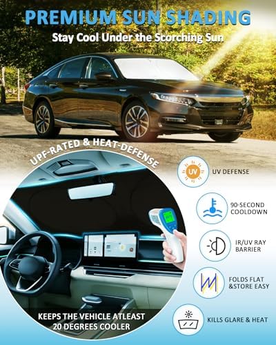 Windshield Sun Shade for Honda Accord 2018-2020 2021 2022 Sun Visor - Image 2