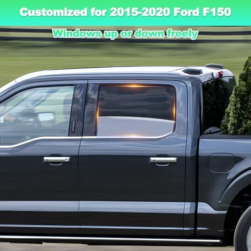f150 Window Shades 2015-2020, Rear Side Mesh, 2PCS - Image 3