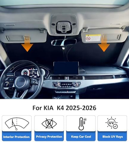 Windshield Sun Shade for 2025 2026 KIA K4 Accessories - Image 2