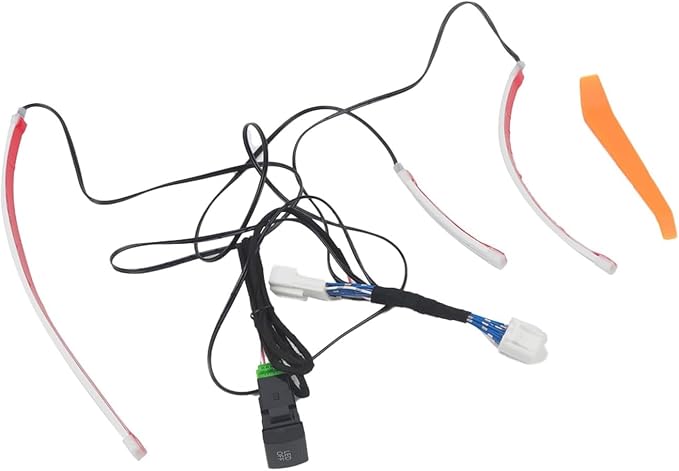 HIGH FLYING 2019-2025 for Toyota RAV4 Center Console Dashboard LED Light Strip with On+Off Switch 3pcs Car Interior Accessories (Blue) - Image 7