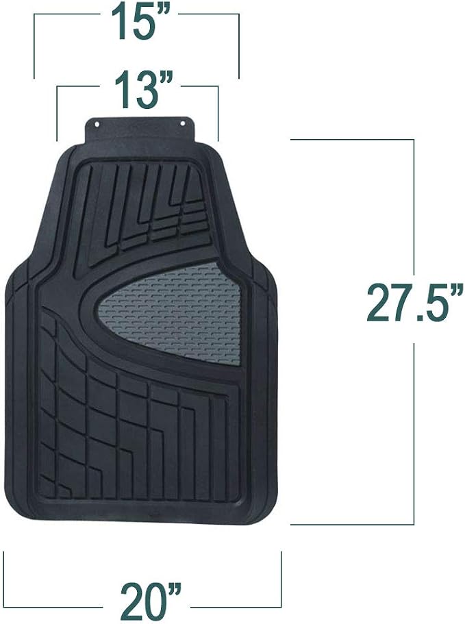 FH Group Automotive Floor Mats - Heavy-Duty Rubber Floor Mats for Cars, Universal Fit Full Set, Climaproof Floor Mats, Trimmable Floor Mats for Most Sedan, SUV, Truck Floor Mats Burgundy - Image 8