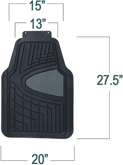 FH Group Automotive Floor Mats - Heavy-Duty Rubber Floor Mats for Cars, Universal Fit Full Set, Climaproof Floor Mats, Trimmable Floor Mats for Most Sedan, SUV, Truck Floor Mats Red - Image 8