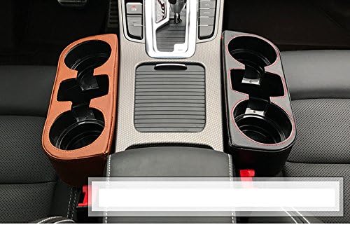 IOKONE Car Cup Holder, PU Leather, Car Seat Gap Filler Organizer, Black | Console Side Pocket, Front Seat Organizer, Drink Holder for Car, Universal Fit, Easy Installation, Cell Mobile Phone Holder - Image 10