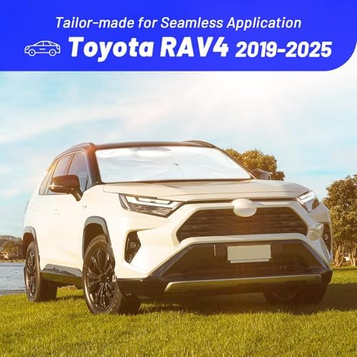 Windshield Sun Shade for Toyota RAV4 2019-2026, Foldable Umbrella Sunshade - Image 3