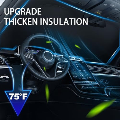 for Toyota Camry 2025 2026 Windshield Sun Shade - Custom Fit Toyota Camry LE XLE Hybrid SE XSE 4 Layers Sunshade Foldable Front Window Sunshade Sun Visor Protector Block UV Rays Keep Your Car Cooler - Image 5