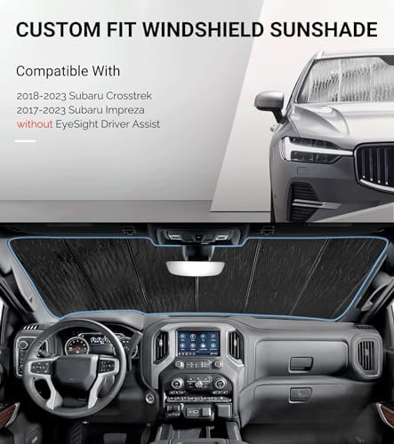 Pigenius Windshield Sunshade for Subaru Crosstrek 2018-2023, Impreza 2017-2023. Without Eyesight Driver Assist- AstraGuard - Image 2