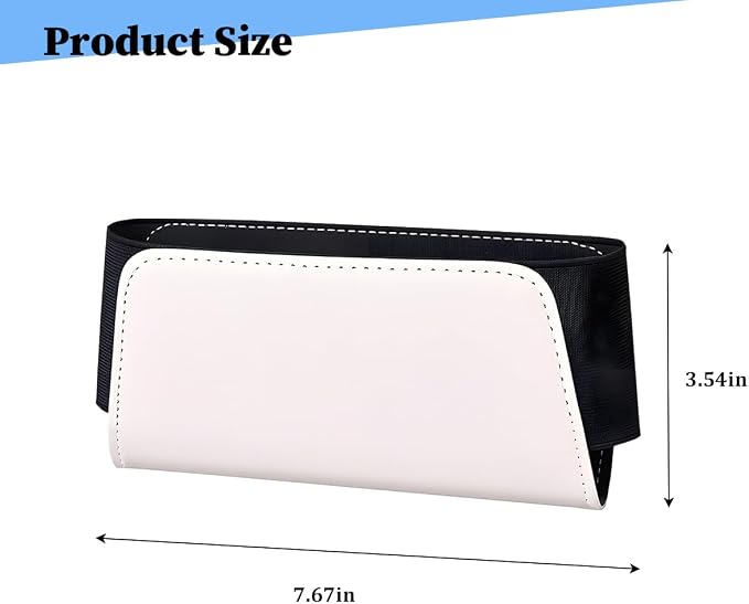 Car Seat Side Pocket Organizer, Leather Vehicle Seat Door Pouch Bag for Pen Phone Key, Automotive Console Card Sunglasses Holder Storage Bag, Universal for SUV Van Truck (Beige) - Image 2