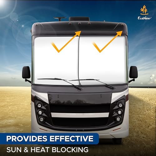EcoNour 2-Piece Foldable RV Windshield Sun Shade, UV & Heat Protection - Image 3
