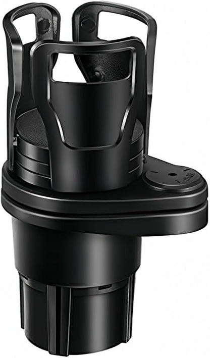 Car Cup Holder Expander, 360° Rotatable Dual Cup Holder Insert, Adjustable 7-16cm Large Drink Holder for Yeti Hydro Flask, Anti-Vibration 2-Tier Vehicle Cup Organizer for Most Car Interior by Unknown