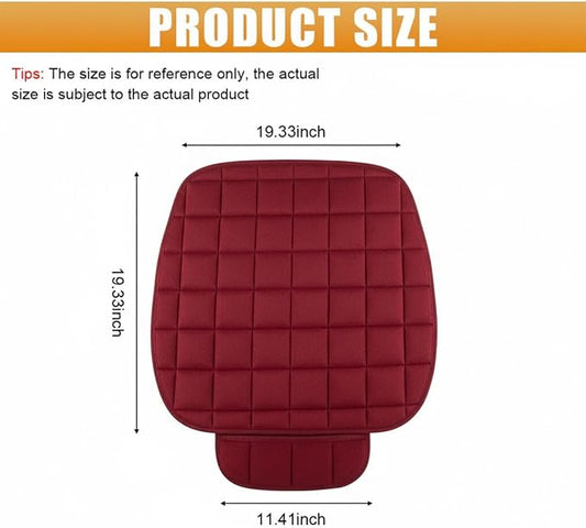 YoRise Car Seat Cushion, Car Driver Seats Protector Cover Red | Soft Plush Auto Seat Pad with Storage Pocket, Car Seat Cover with Non-Slip Rubber Bottom, Winter Vehicle Accessory - Image 2