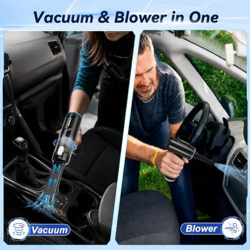 Foldable Handheld Cordless Car Vacuum with 20000Pa Suction, Rechargeable Car Vacuum with 2- Speed, Portable Car Cleaner with Multi-Nozzles for Car Interior, Home, Pet Hair, Desk - Image 5