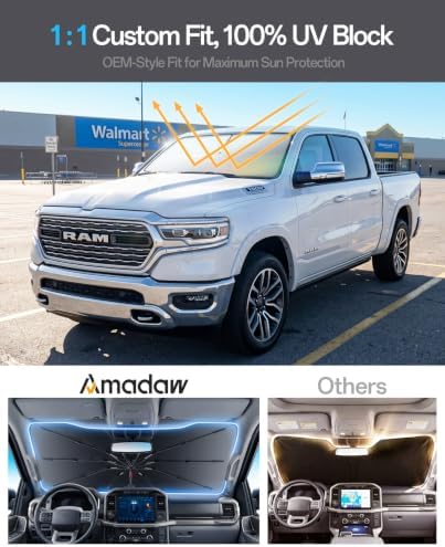 Windshield Sun Shade for Ram 1500 2011–2026 - Image 3